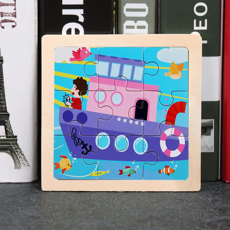 9 Piece Wooden Puzzle for Kids Educational Toy - Image 29