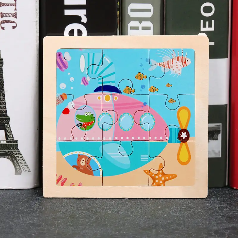 9 Piece Wooden Puzzle for Kids Educational Toy - Image 30