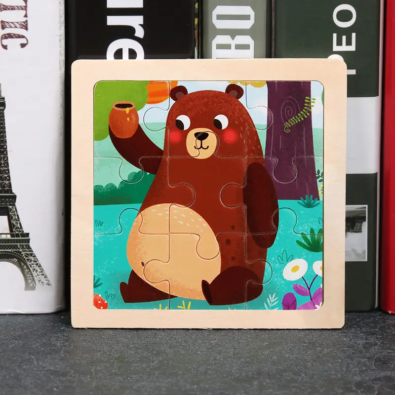 9 Piece Wooden Puzzle for Kids Educational Toy - Image 38