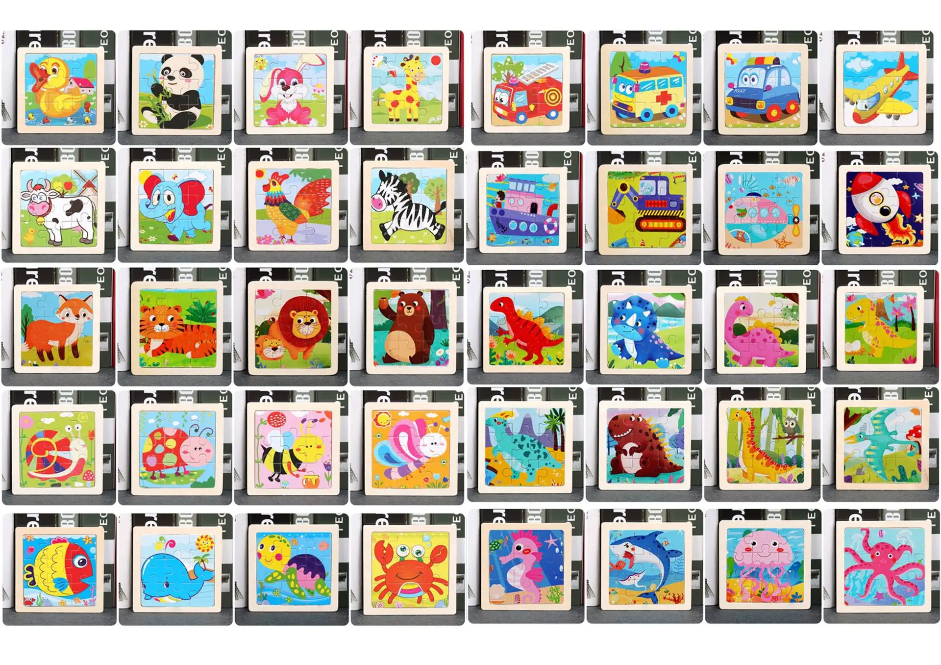 9 Piece Wooden Puzzle for Kids Educational Toy - Image 41