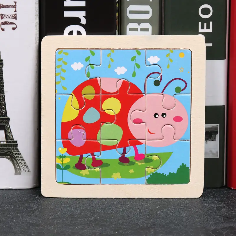 9 Piece Wooden Puzzle for Kids Educational Toy - Image 5