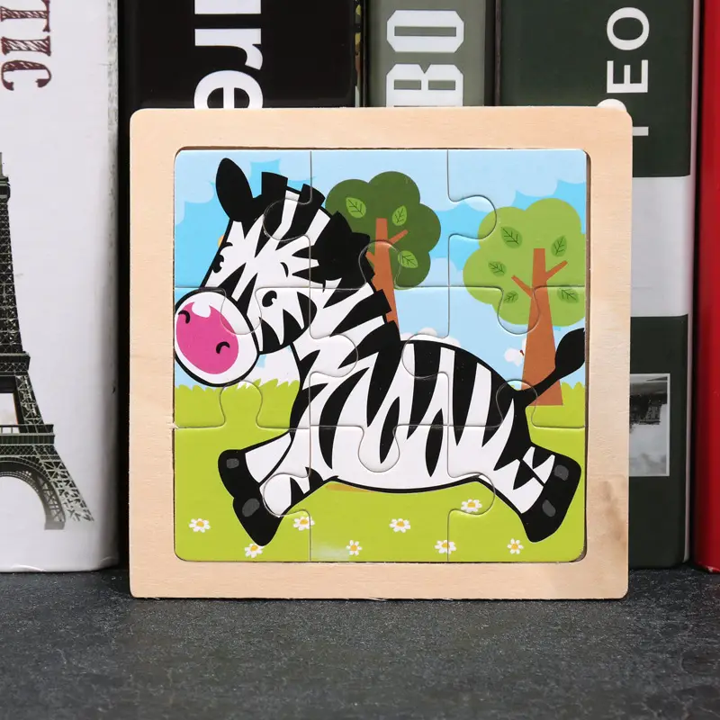 9 Piece Wooden Puzzle for Kids Educational Toy - Image 9