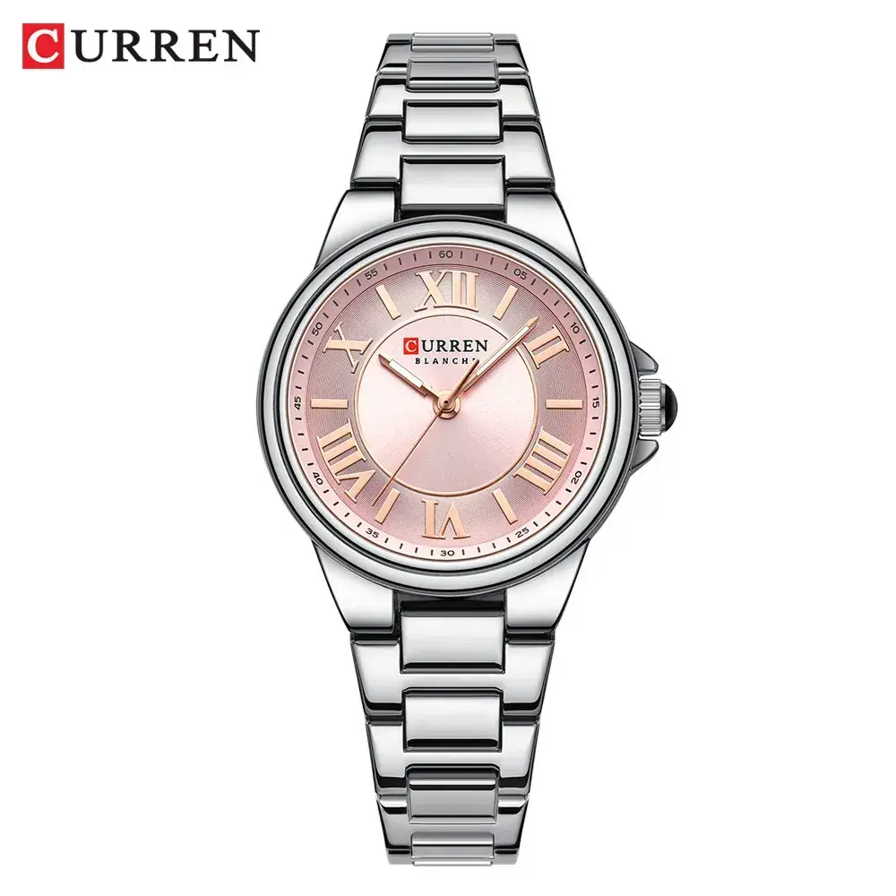 Women's Waterproof Steel Band Quartz Watch Rose Gold Dial - Image 6