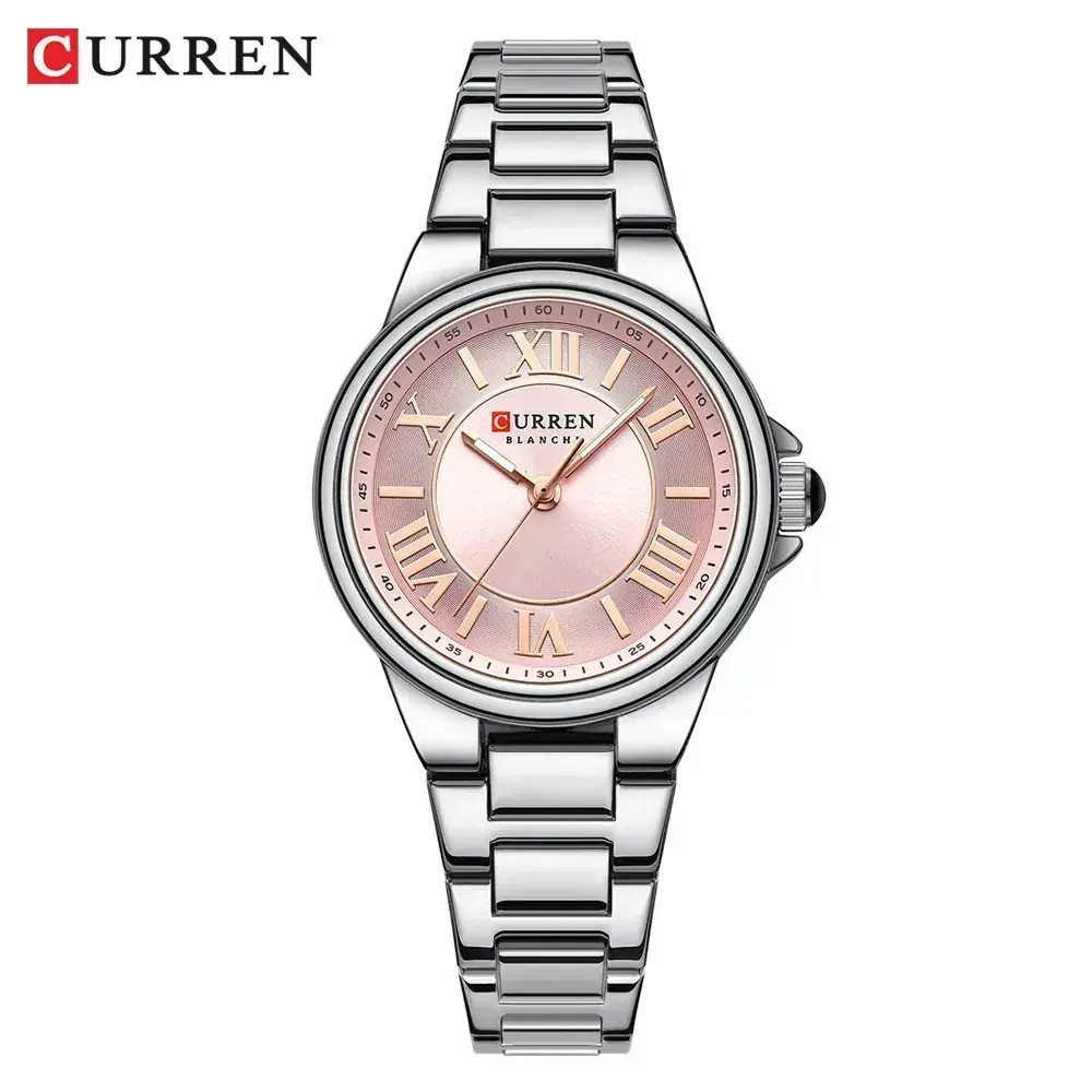 Women's Waterproof Steel Band Quartz Watch Rose Gold Dial - Image 2