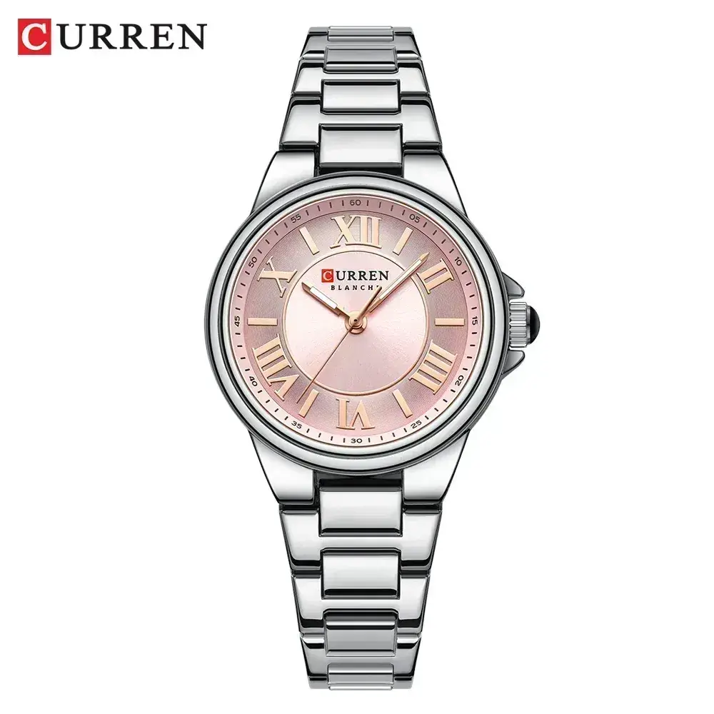 Women's Waterproof Steel Band Quartz Watch Rose Gold Dial - Image 4