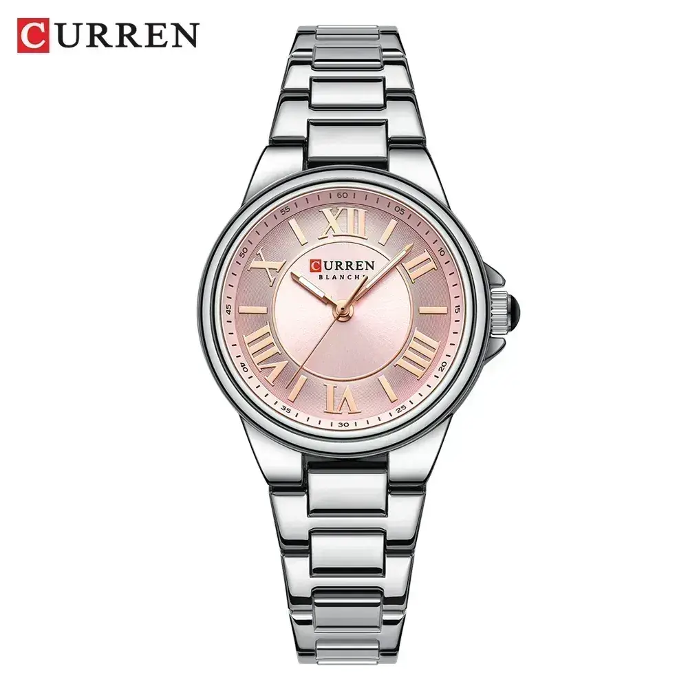 Women's Waterproof Steel Band Quartz Watch Rose Gold Dial - Image 5