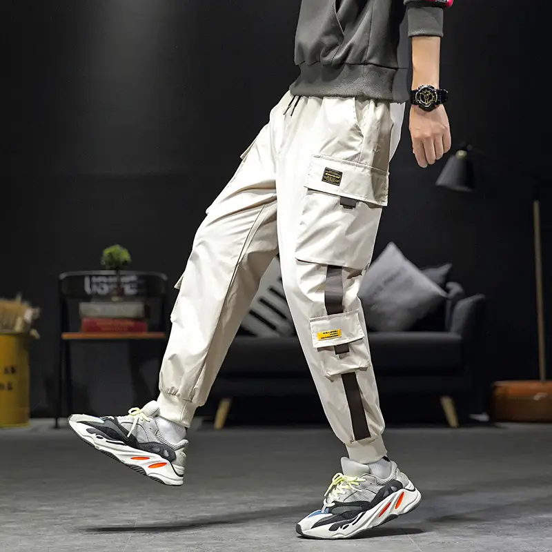 Japanese Trendy Green Leggings with Multi-Flap Pockets - Image 6