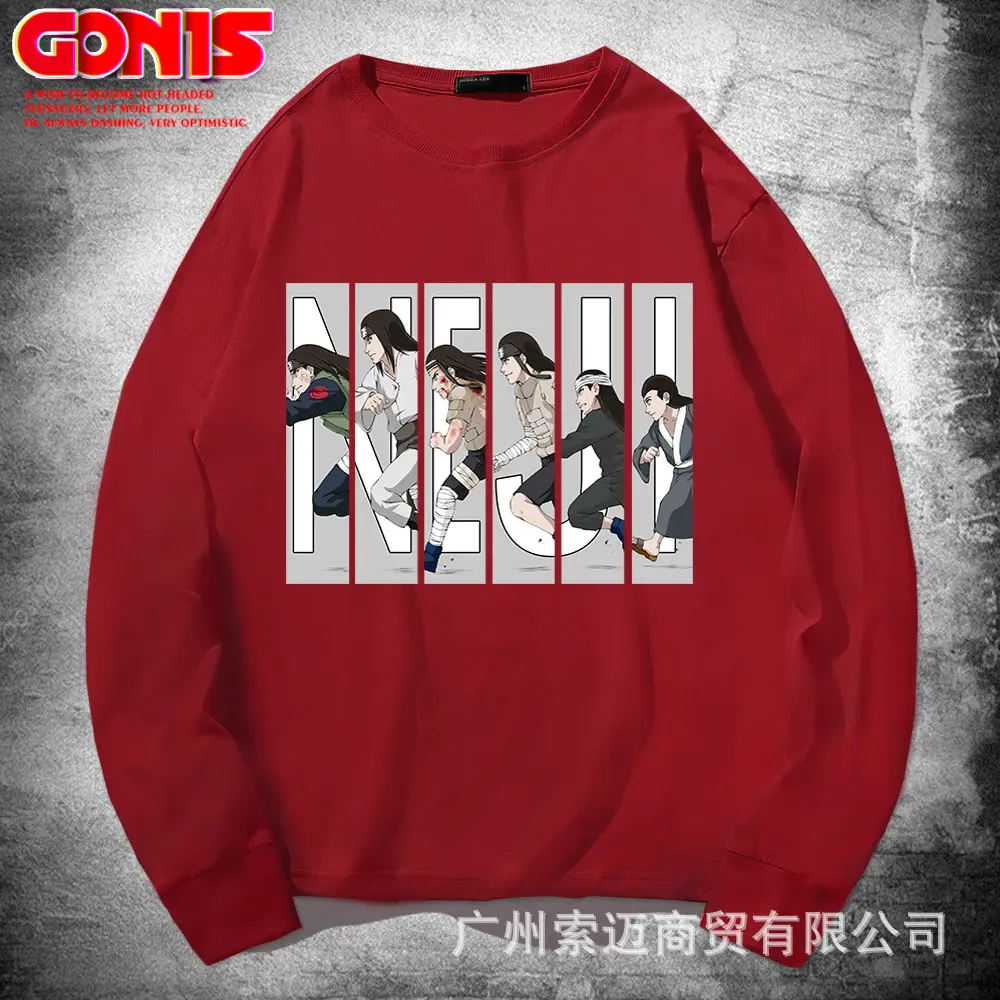 Men White Anime Print Long Sleeve T-Shirt - Image 4