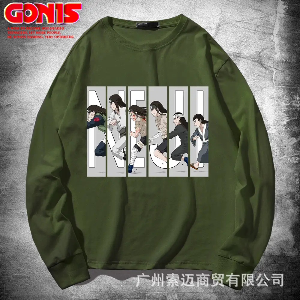 Men White Anime Print Long Sleeve T-Shirt - Image 6
