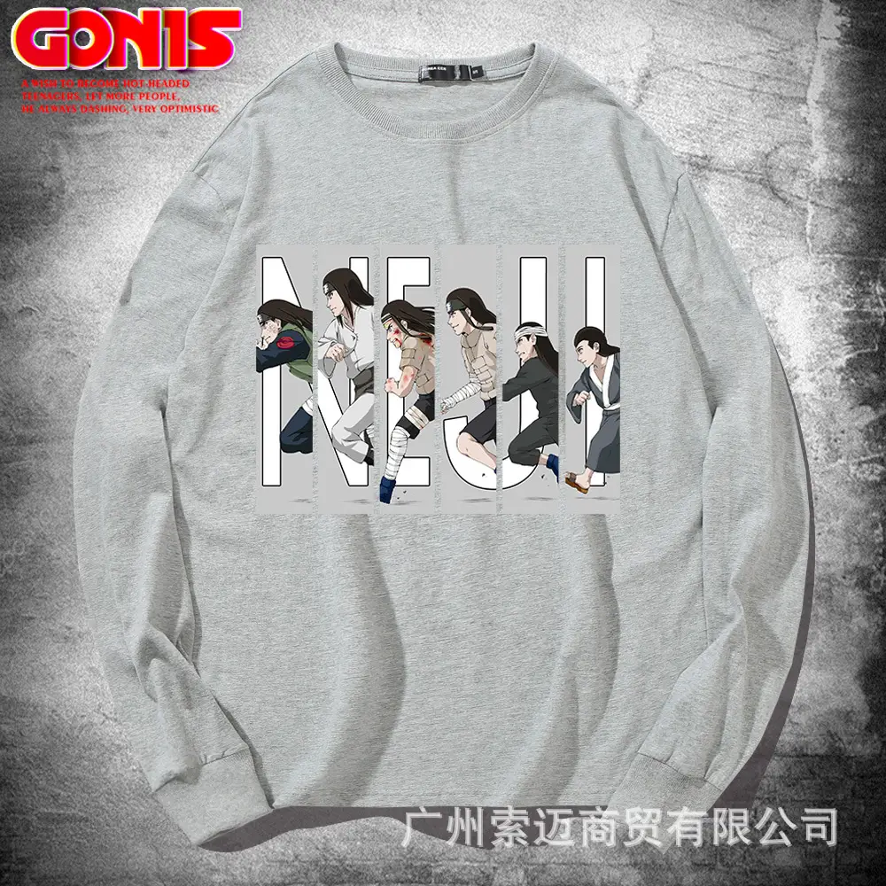 Men White Anime Print Long Sleeve T-Shirt - Image 7