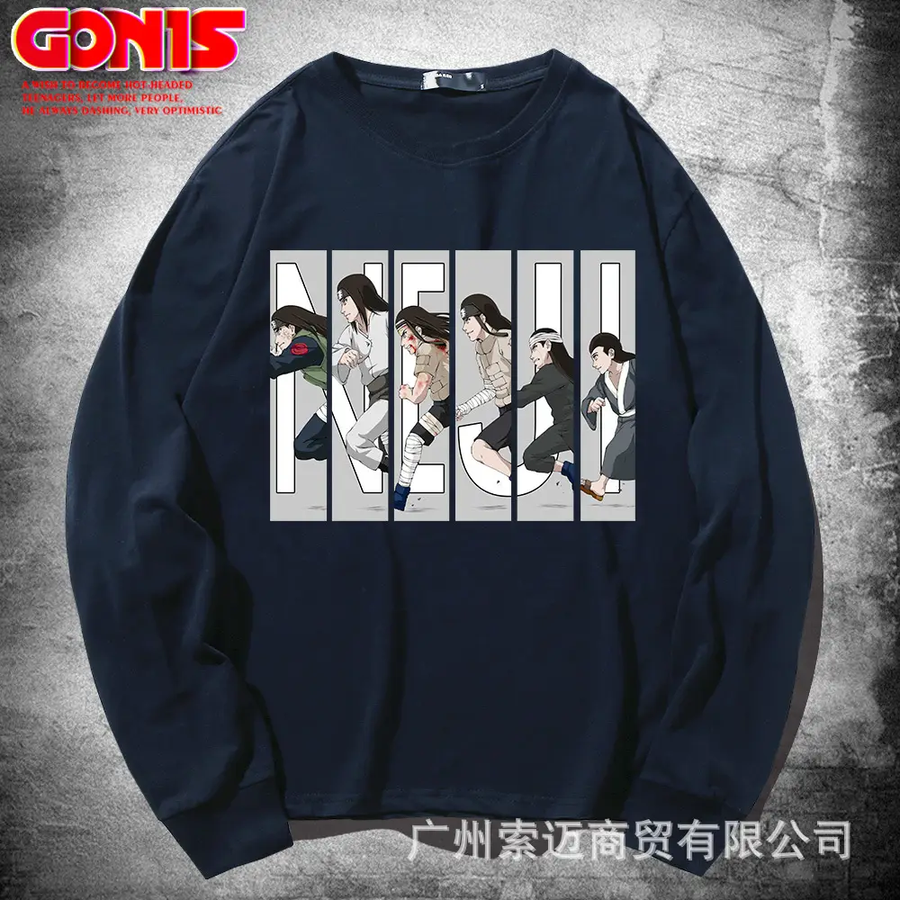 Men White Anime Print Long Sleeve T-Shirt - Image 9