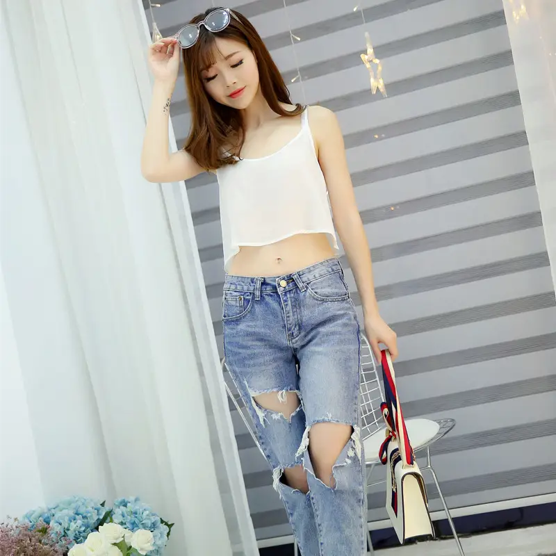 2022 Summer Camisole Women's Chiffon Navel Underwear Large - Image 13