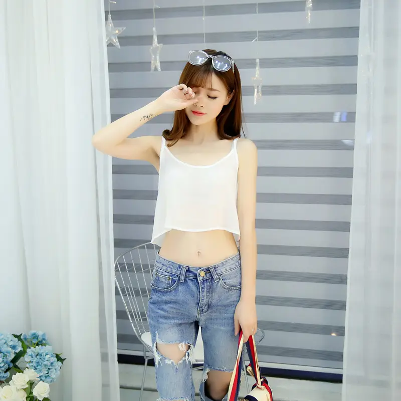2022 Summer Camisole Women's Chiffon Navel Underwear Large - Image 14