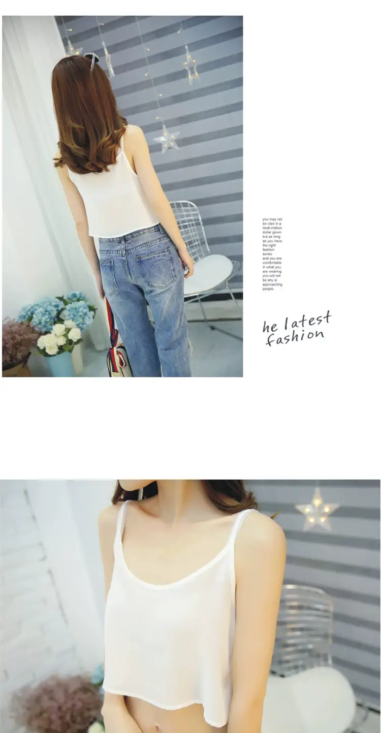 2022 Summer Camisole Women's Chiffon Navel Underwear Large — feature 17