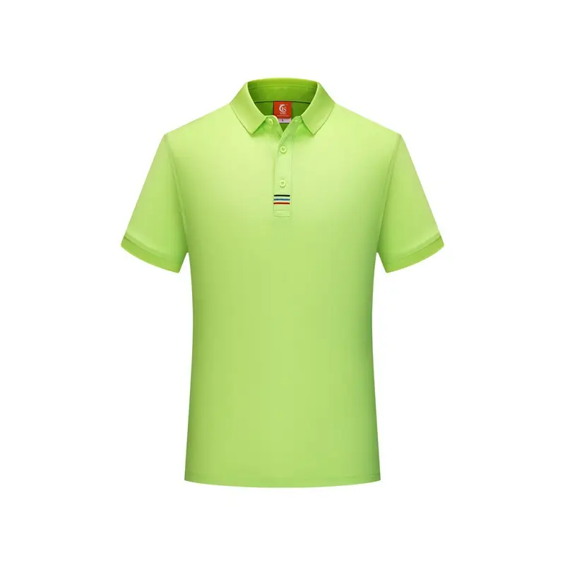 Men Yellow Polo T-Shirt Short Sleeve Work Wear - Image 9