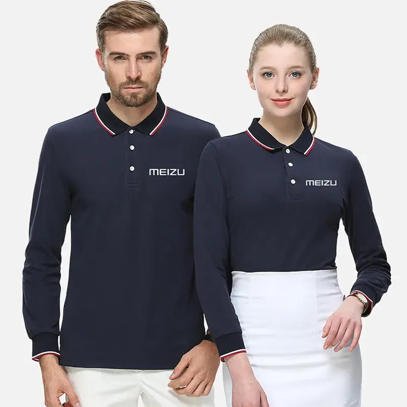 Men Navy Polo Shirt with Red White Trim