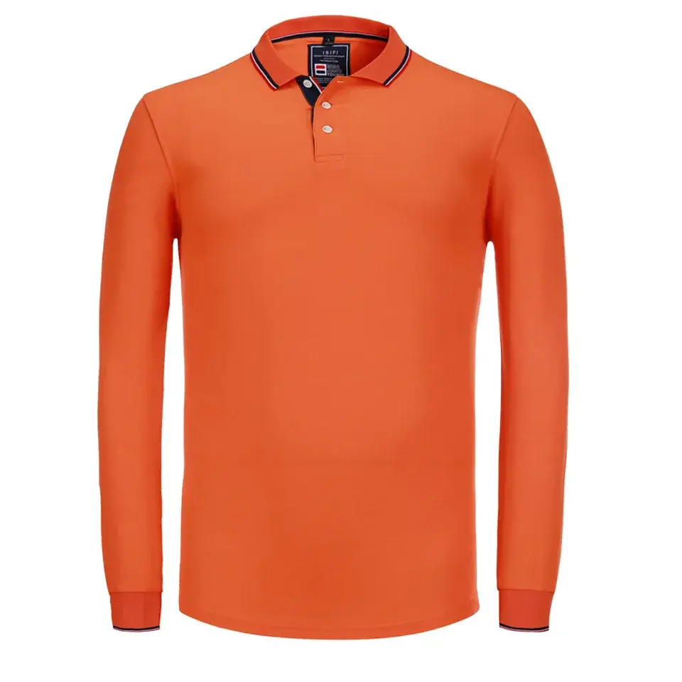 Men Navy Polo Shirt with Red White Trim