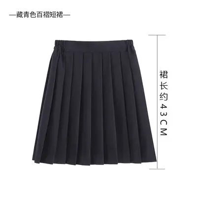 Gray Pleated Women's Skirt Mid-Length School Uniform - Image 6
