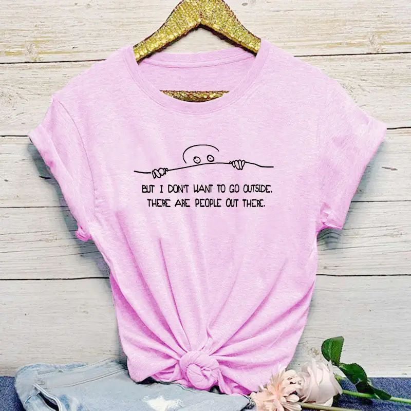 Unisex Letter T-Shirt Cotton White Casual Short Sleeve - Image 4