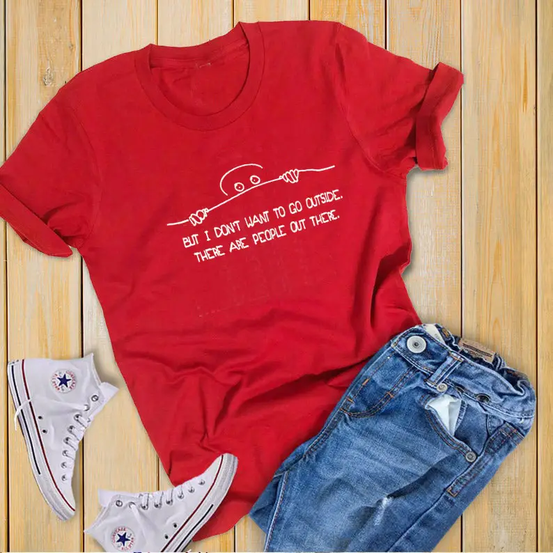 Unisex Letter T-Shirt Cotton White Casual Short Sleeve - Image 8