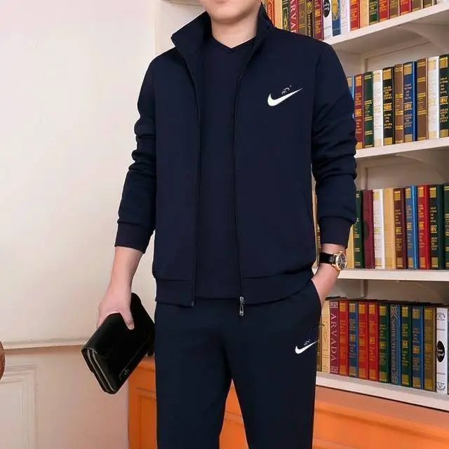 Men's Black Full Zip Hoodie Track Suit 2020 Winter - Image 6