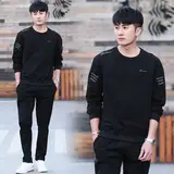 Men's Black Full Zip Hoodie Track Suit 2020 Winter — feature 19