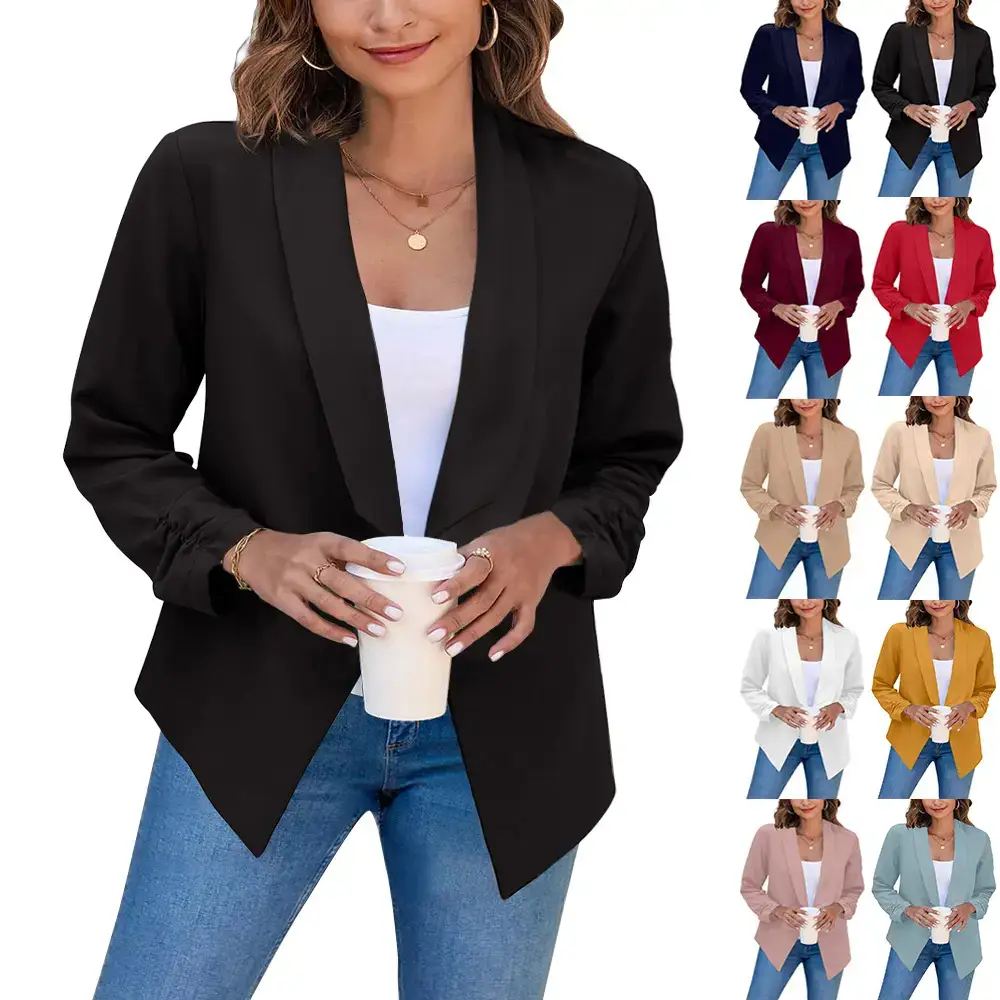 Women's Loose Yellow Shirts Mid Length Patchwork — feature 7