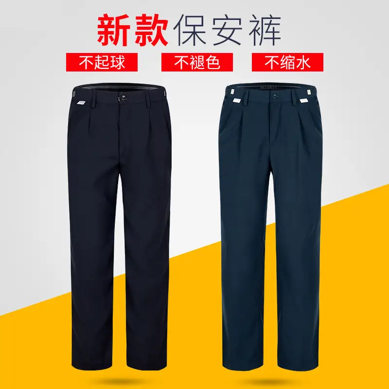 Men Black Thin Security Work Trousers - Image 6