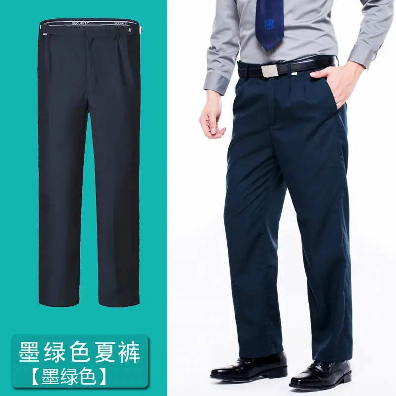 Men Black Thin Security Work Trousers - Image 2