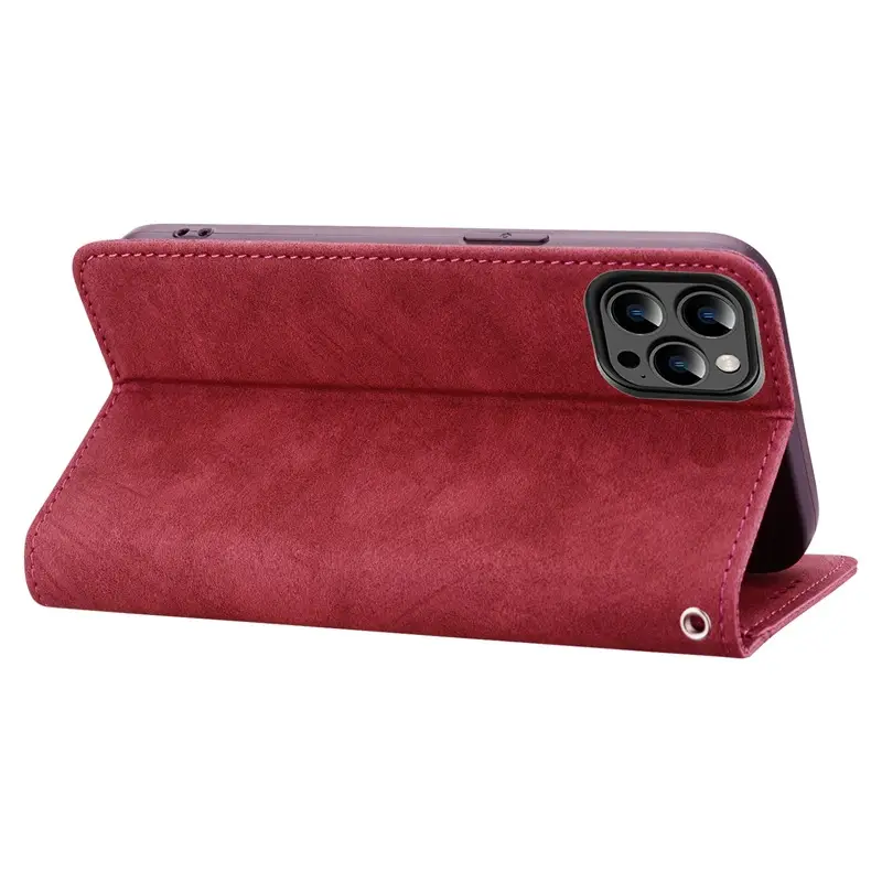Blue Magnetic Leather Phone Case for iPhone 16 - Image 10