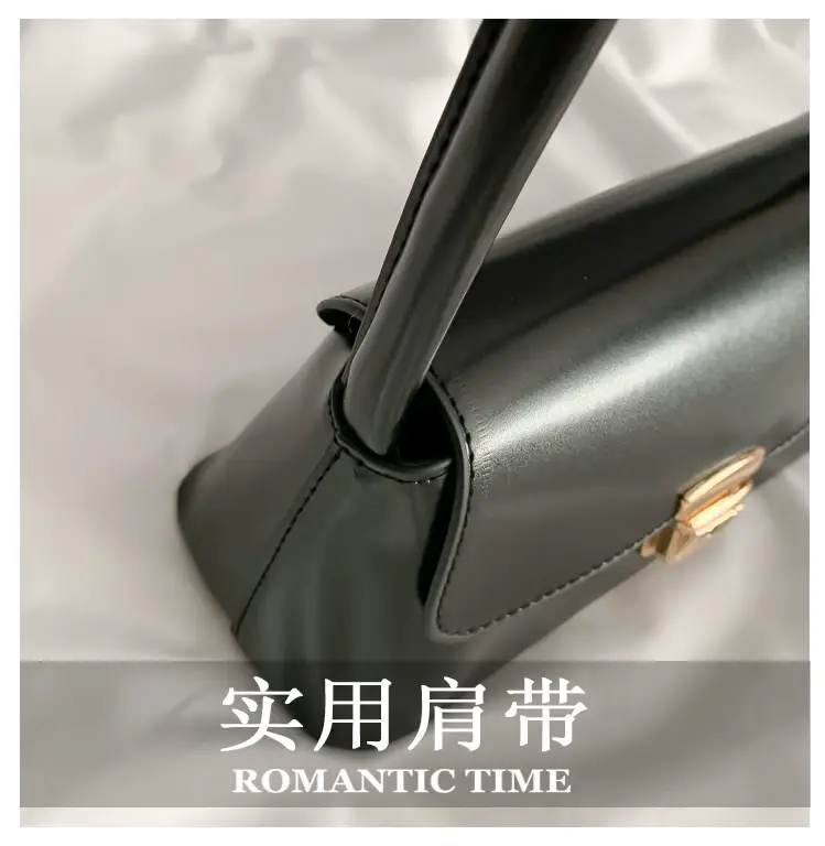 Black Korean Style Women's Shoulder Bag with Gold Clasp — feature 87