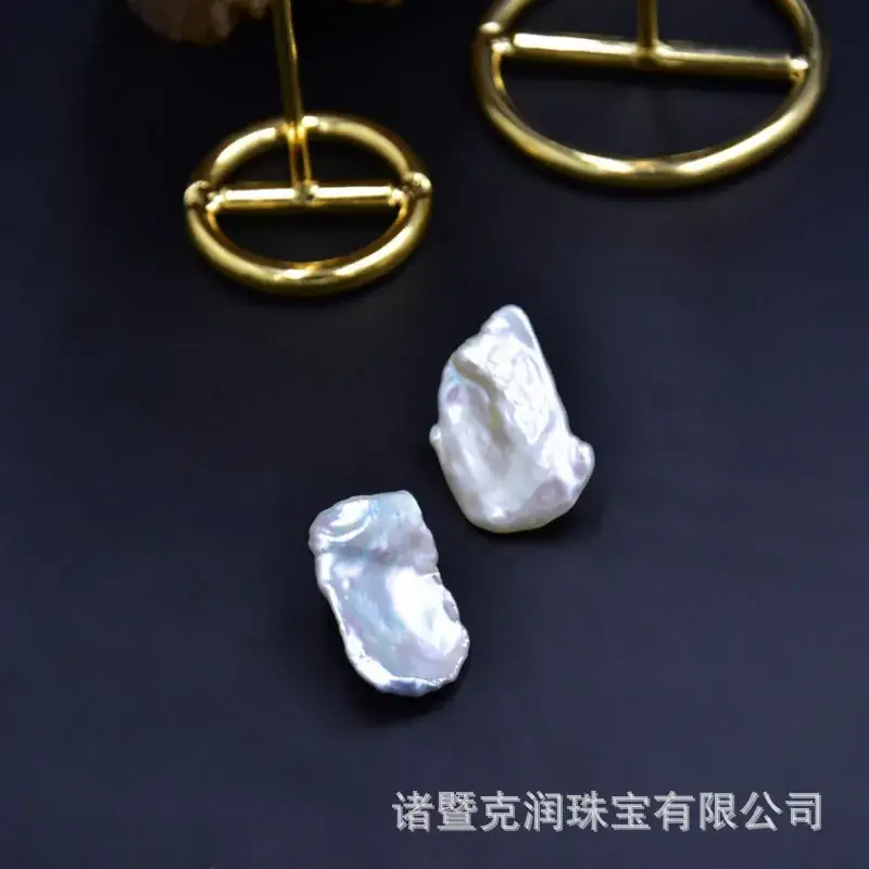925 Silver Pearl Stud Earrings Exaggerated Style - Image 5
