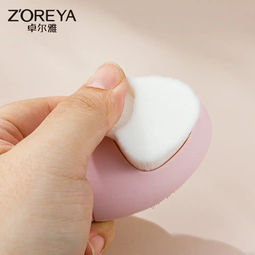 Double-Sided Silicone Face Wash Brush Light Blue - Image 6