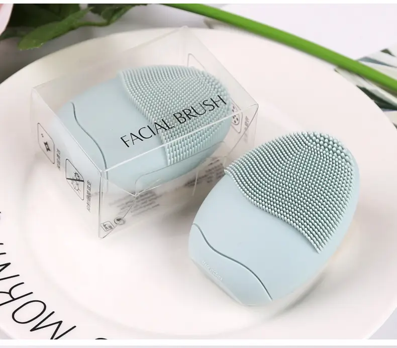 Double-Sided Silicone Face Wash Brush Light Blue β feature 8