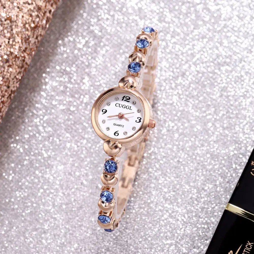 Korean Mori Style Women's Rose Gold Diamond Watch