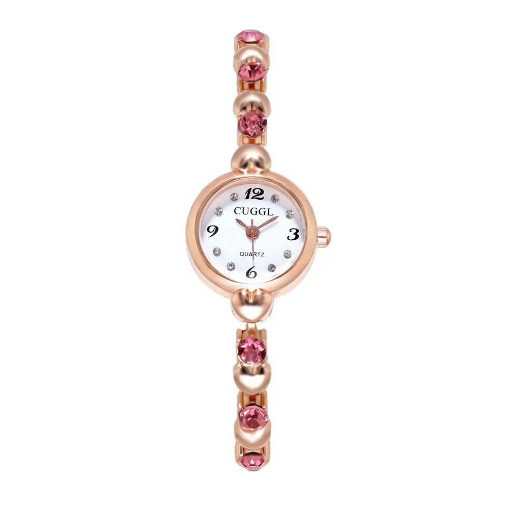 Korean Mori Style Women's Rose Gold Diamond Watch