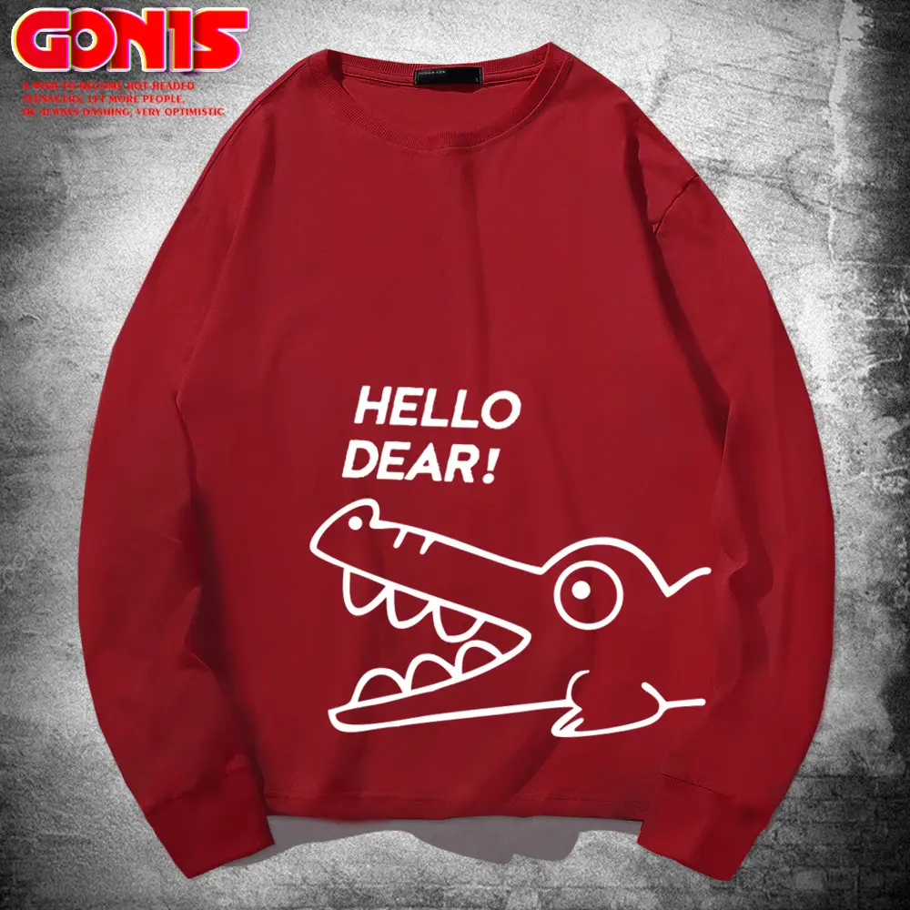Men Green Hello Dear Croc Print Sweatshirt - Image 4