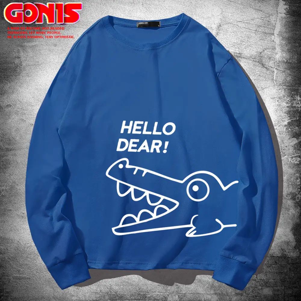 Men Green Hello Dear Croc Print Sweatshirt - Image 5