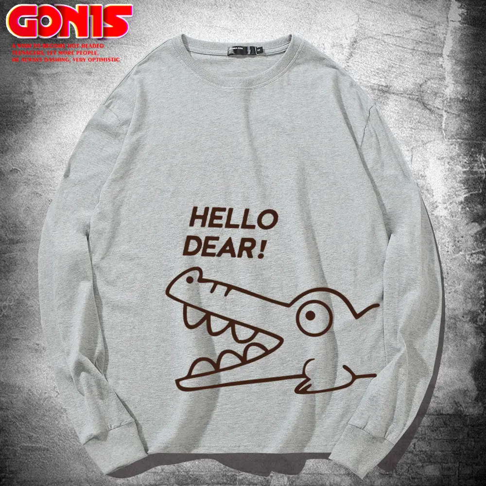 Men Green Hello Dear Croc Print Sweatshirt - Image 7