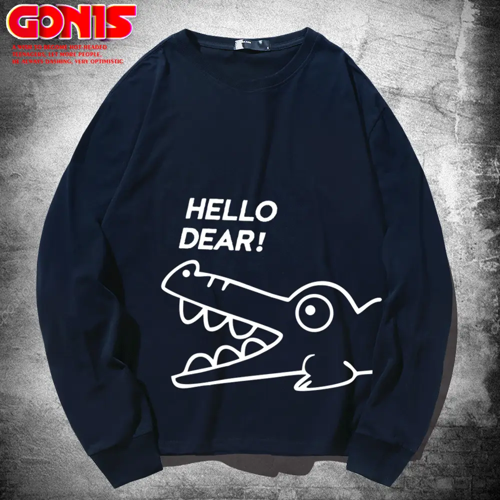 Men Green Hello Dear Croc Print Sweatshirt - Image 9