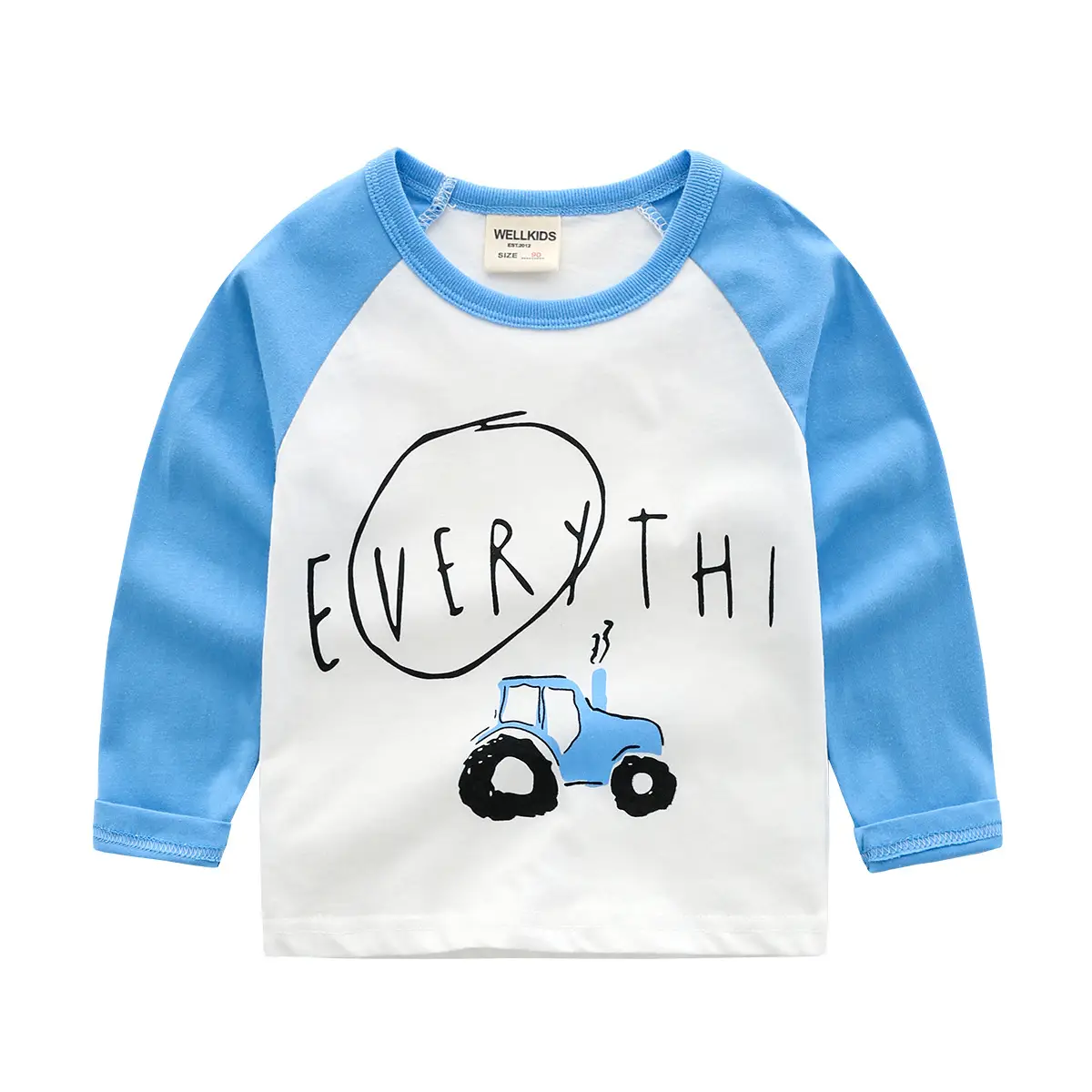 Autumn New Boys Long Sleeve Korean T-Shirt Yellow White