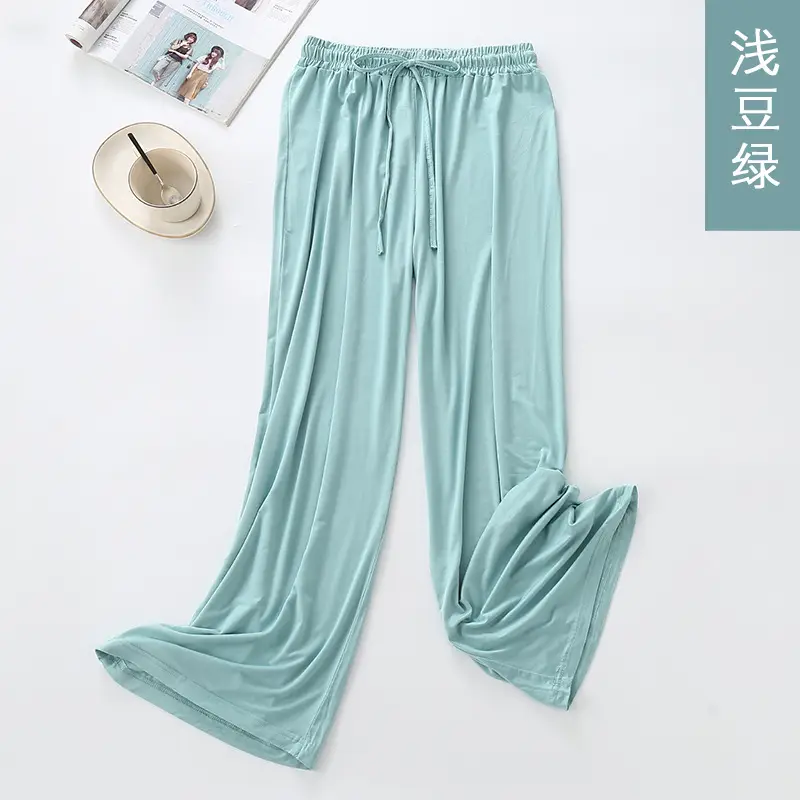 Women's Yellow Modal Wide Leg Pants - Image 13