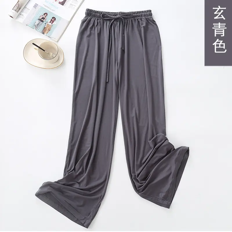 Women's Yellow Modal Wide Leg Pants - Image 15
