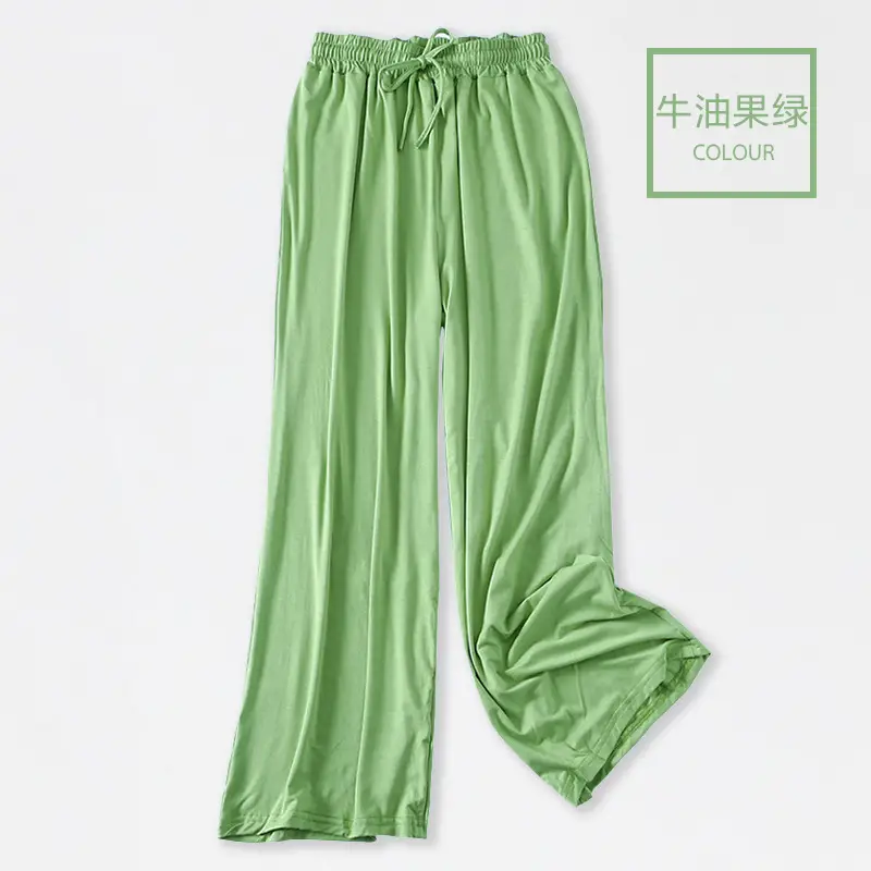 Women's Yellow Modal Wide Leg Pants - Image 4