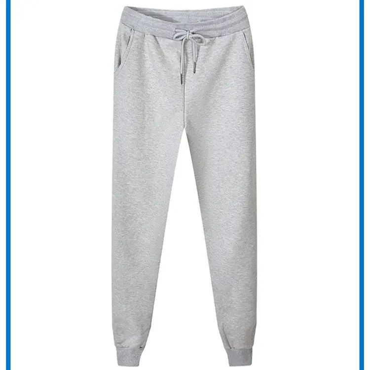 Men's Grey Sweatpants Korean Style Loose Fit Casual Pants - Image 8