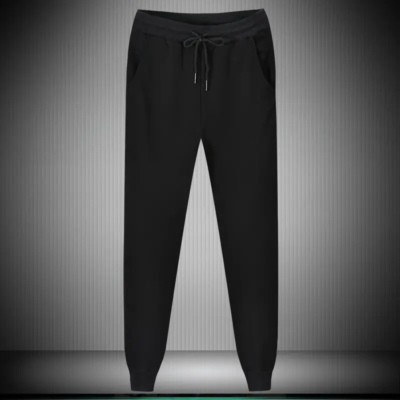 Men's Grey Sweatpants Korean Style Loose Fit Casual Pants - Image 4