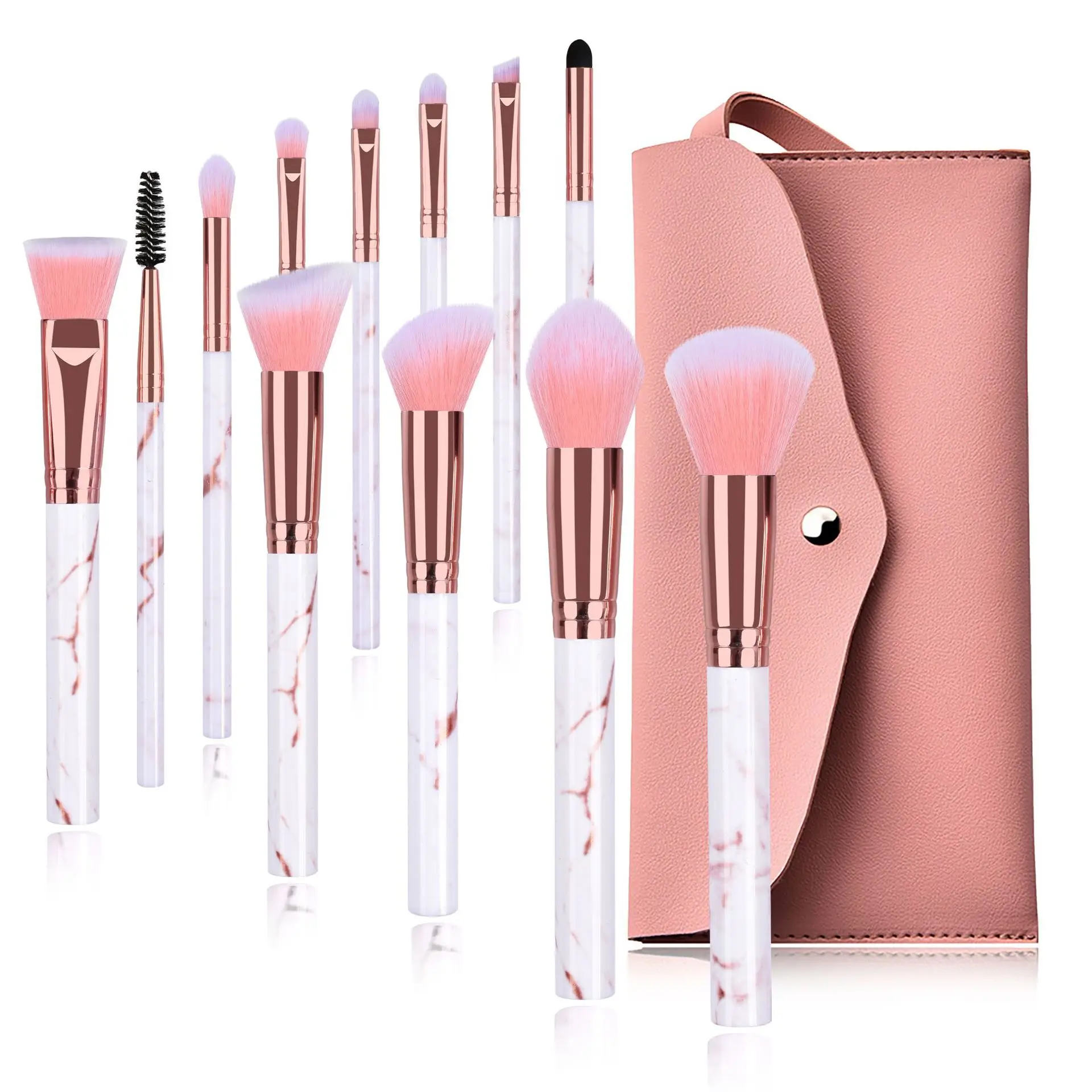 14-Piece Makeup Brush Set with Pink Handles — feature 22