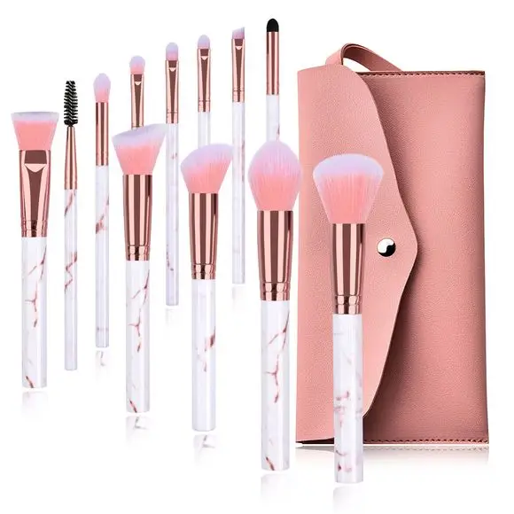 14-Piece Makeup Brush Set with Pink Handles — feature 8