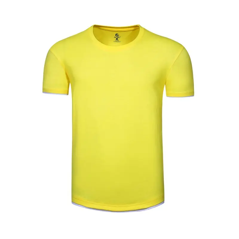 Yellow Cotton T-Shirt Short Sleeve Classic Fit - Image 10