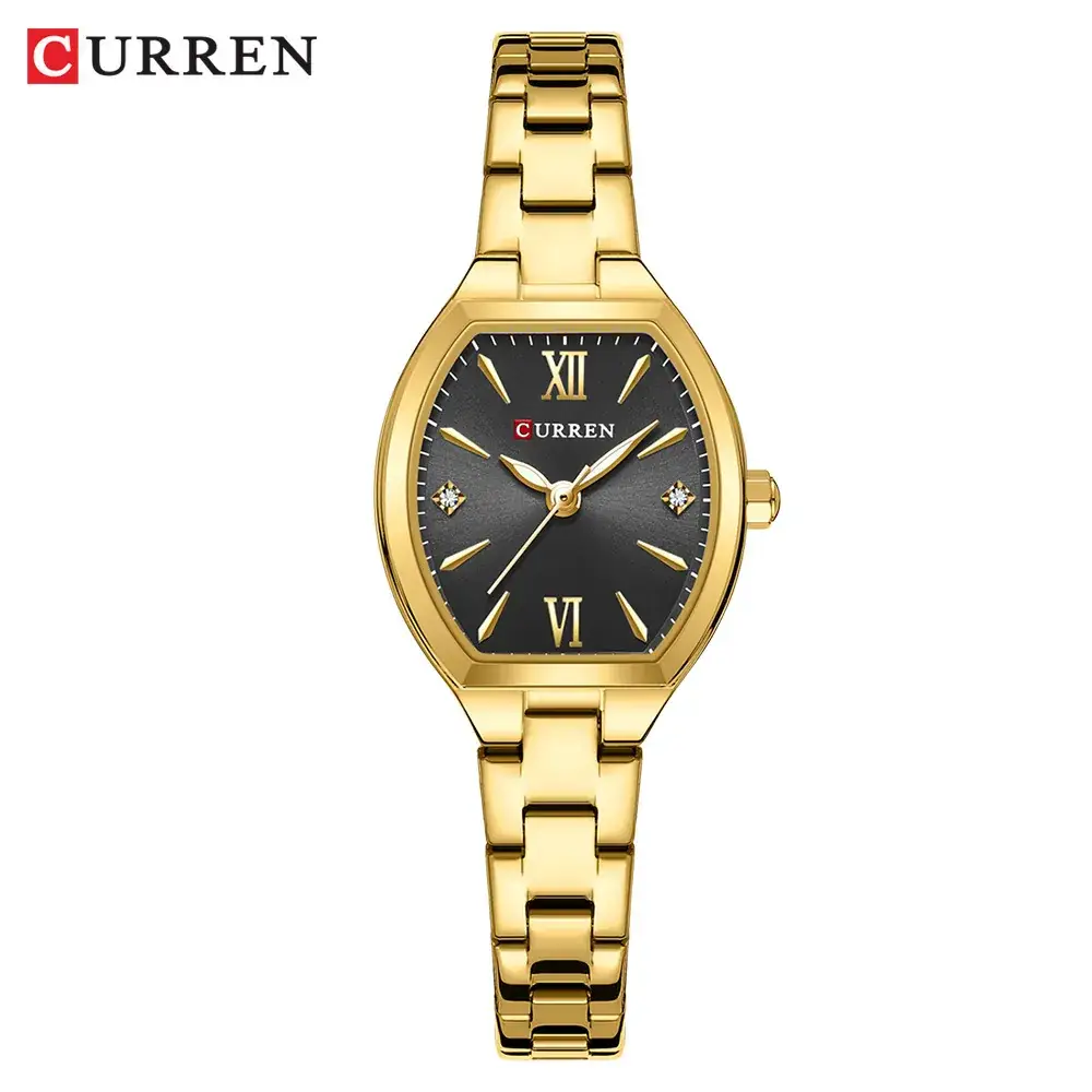 Women's Stainless Steel Quartz Watch with Diamond Dial - Image 3